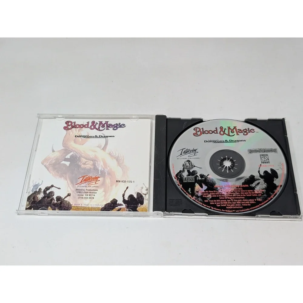 Vintage Blood and Magic AD&D PC Game 1996 Dungeons And Dragons CD ROM Interplay